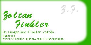zoltan finkler business card